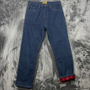 Outback Rider Jeans Mens 32x32 Blue Excellent Flannel Lined Denim Straight Leg